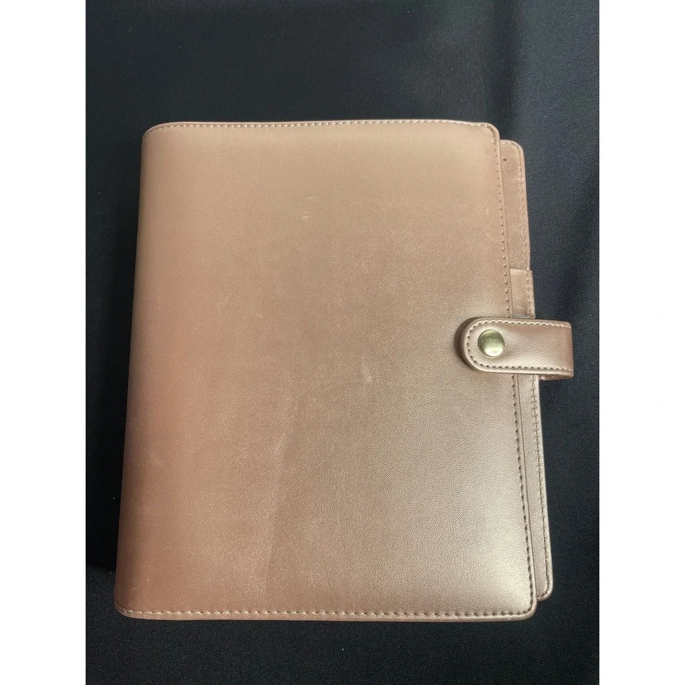Rose‎ Gold Leather Binder Planner Daily Devotional Journal Faith Organizer